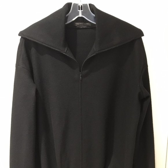 Cool black wool oversized jacket, MSP size 2 (M/US 8) - Picture 9 of 14